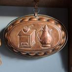 Oude koperen ovale bakvorm puddingvorm kannetje *Etage3*, Gebruikt, ., Ophalen of Verzenden, .