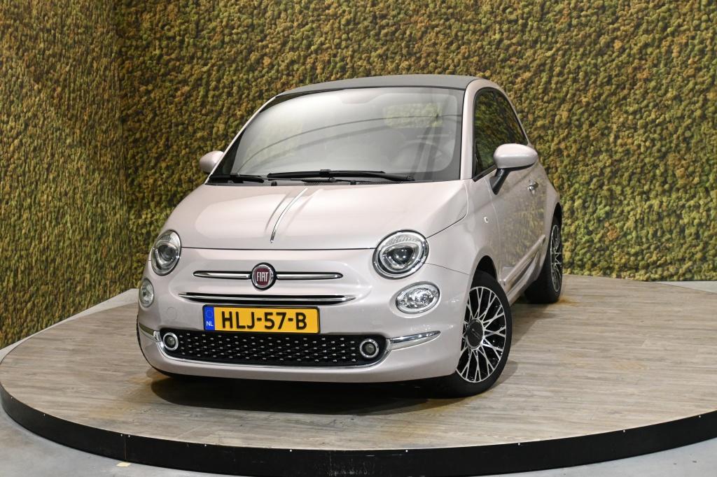 Fiat 500C 1.0 Hybr. Star | Pink | Carplay | Cruise, Auto's, Fiat, Gebruikt, Cabriolet, 4 stoelen, Leder en Stof