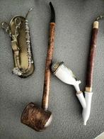 Diverse oude pijpen en oude sigaren knipper, Ophalen of Verzenden