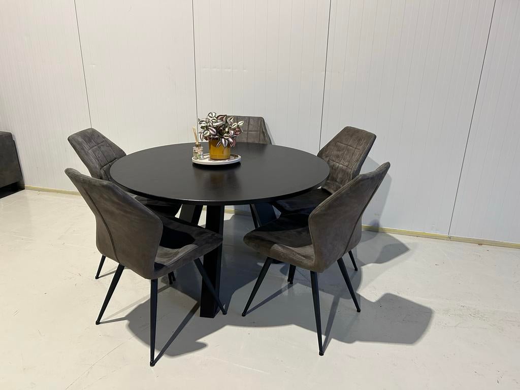Schitterende eetkamerset: tafel (130x70) + 6 stoelen, Huis en Inrichting, Tafels | Eettafels, 50 tot 100 cm, ., 150 tot 200 cm