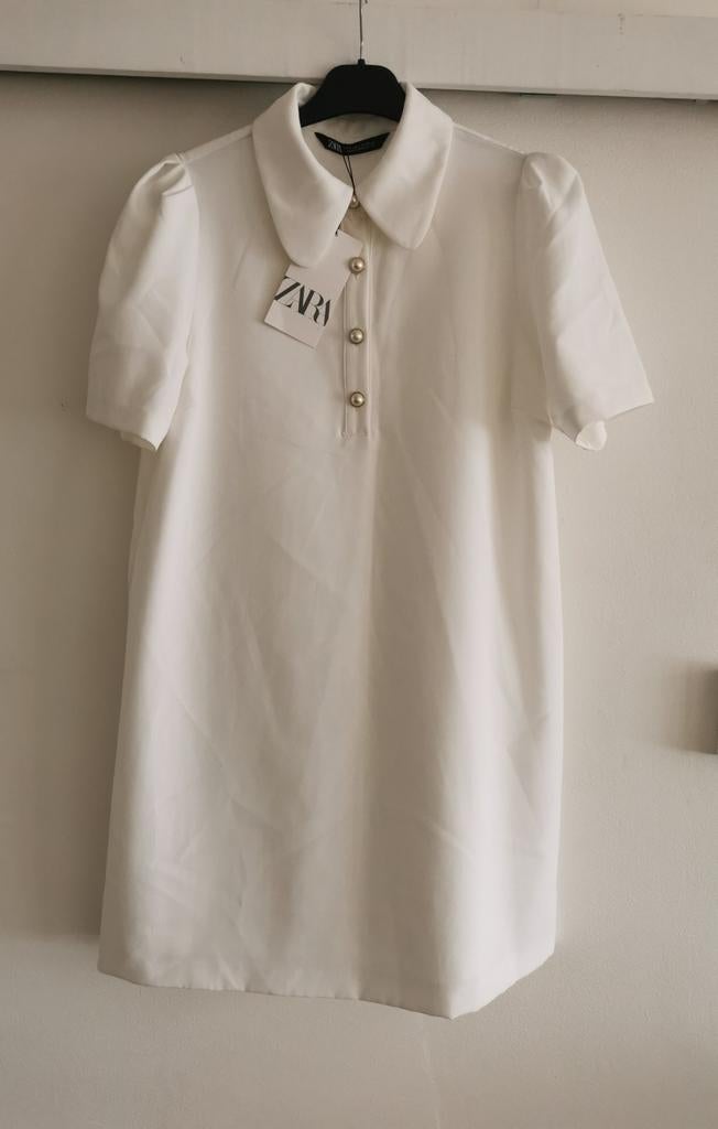 ZARA jurk met parelknoopjes mt. M, Maat 38/40 (M), Verzenden, Nieuw, Boven de knie