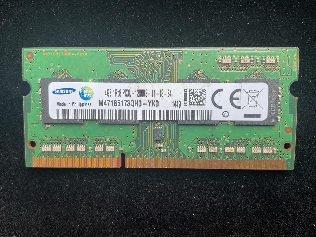 Samsung 4GB DDR3L SODIMM Laptop Geheugenmodule, Computers en Software, RAM geheugen, Gebruikt, DDR3, Ophalen of Verzenden, Laptop