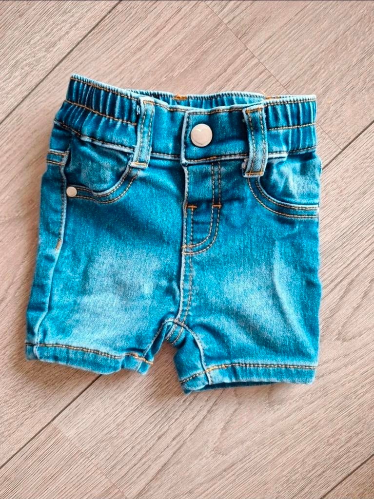 Korte spijkerbroek maat 74 Zeeman, Kinderen en Baby's, Babykleding | Maat 74, Zeeman, Broekje, Ophalen of Verzenden, Zo goed als nieuw