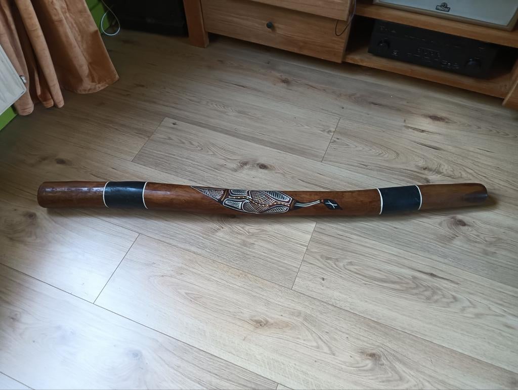 Didgeridoo met Aboriginal kunst - Handgemaakt, Ophalen, Gebruikt, Overige soorten