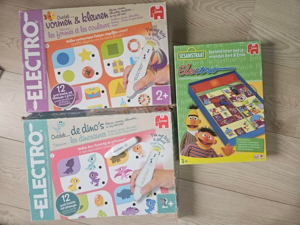 Jumbo Electro Spellen: Vormen & Kleuren, Dino's, Sesamstraat, Ophalen of Verzenden, Gebruikt, Elektronica, Met licht