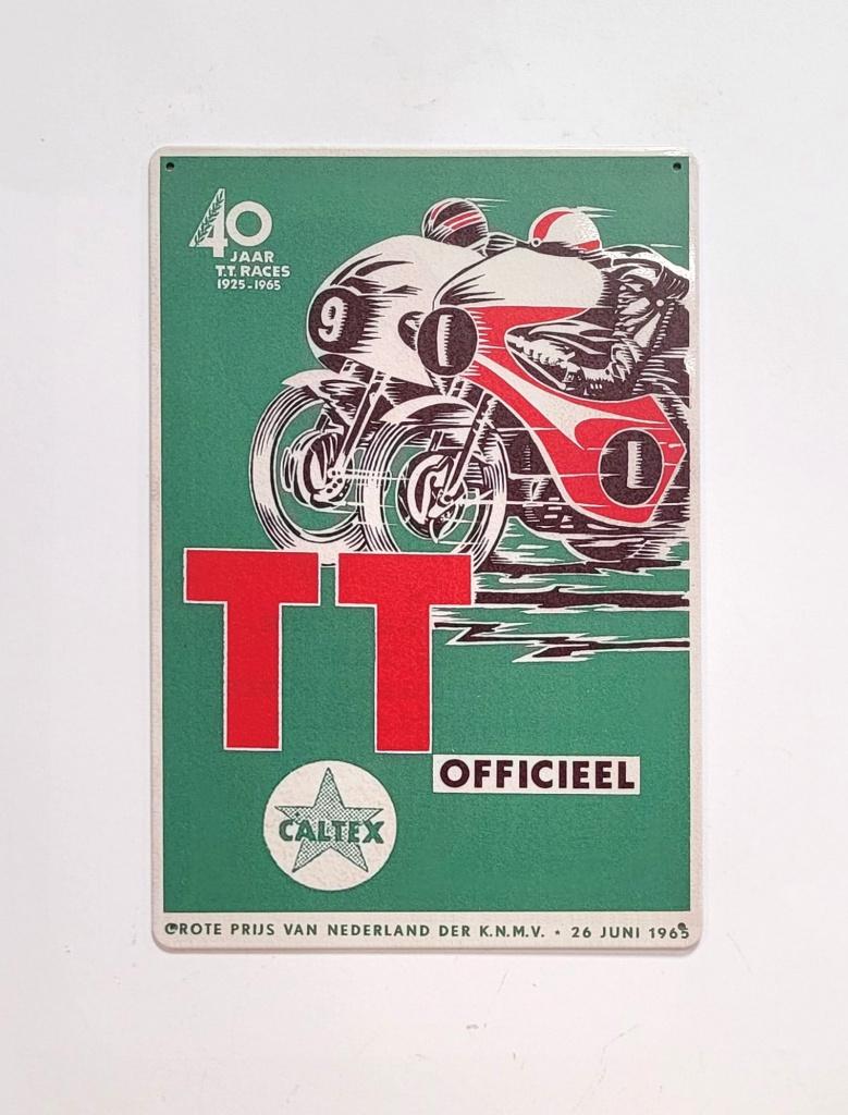 TT Assen 40 jaar 1965 reclamebord van metaal wandbord deco, Reclamebord, Info@deconoord.nl, Deco Noord, Nieuw