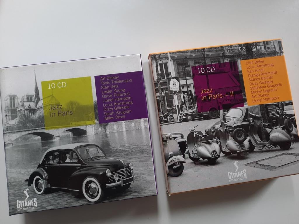 2 x 10 cd box   Jazz in Paris vol 1 & 2   ( compleet  ), 1980 tot heden, Boxset, Ophalen of Verzenden, Zo goed als nieuw