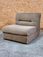 Vintage modulaire elementen fauteuil in ribstof, 1970, Ophalen, Gebruikt, Vintage design, Mid Century Modern, 75 tot 100 cm