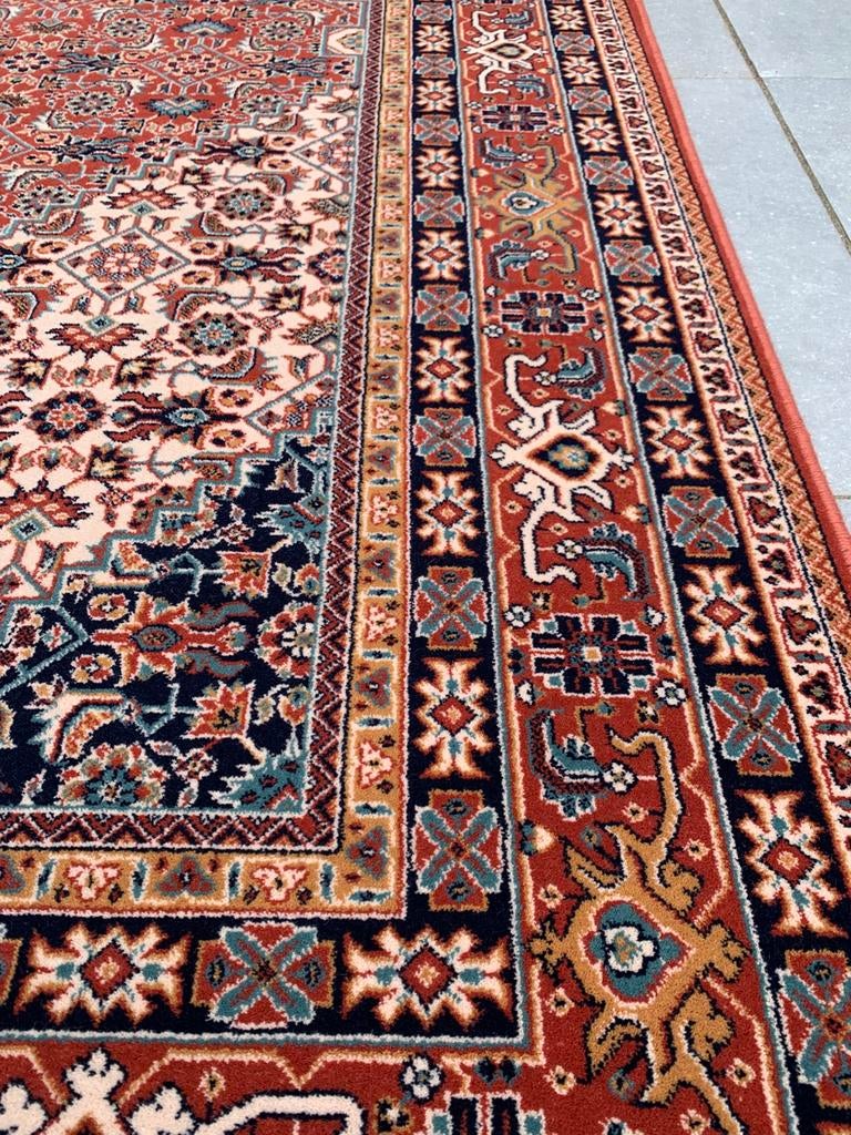 Schitterend Vintage Vloerkleed Zuiver Scheerwol.NIEUWSTAAT., Ophalen, Blauw, 200 cm of meer, Zo goed als nieuw