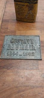 Gietijzeren Plaquette Gustave Baumann 1894-1962, Antiek en Kunst, Ophalen of Verzenden