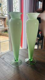 Mooie mintgroene Sandra Rich vazen, Ophalen, Overige kleuren, Minder dan 50 cm, Glas