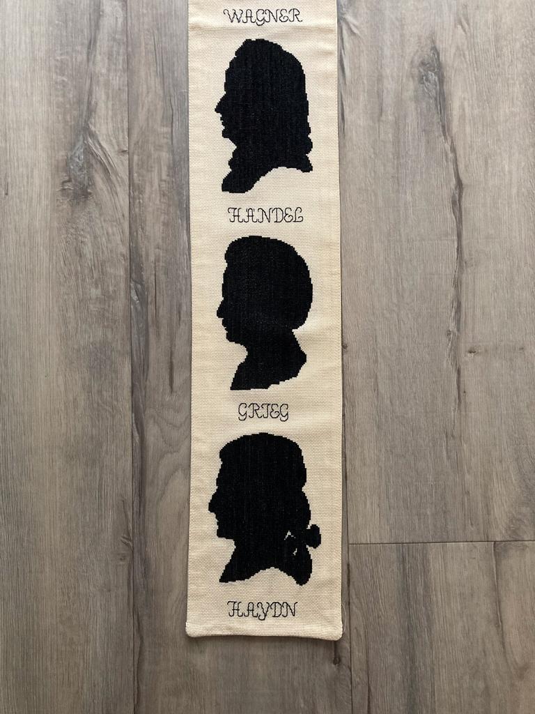 Hand geborduurd schellenkoord, Ophalen of Verzenden