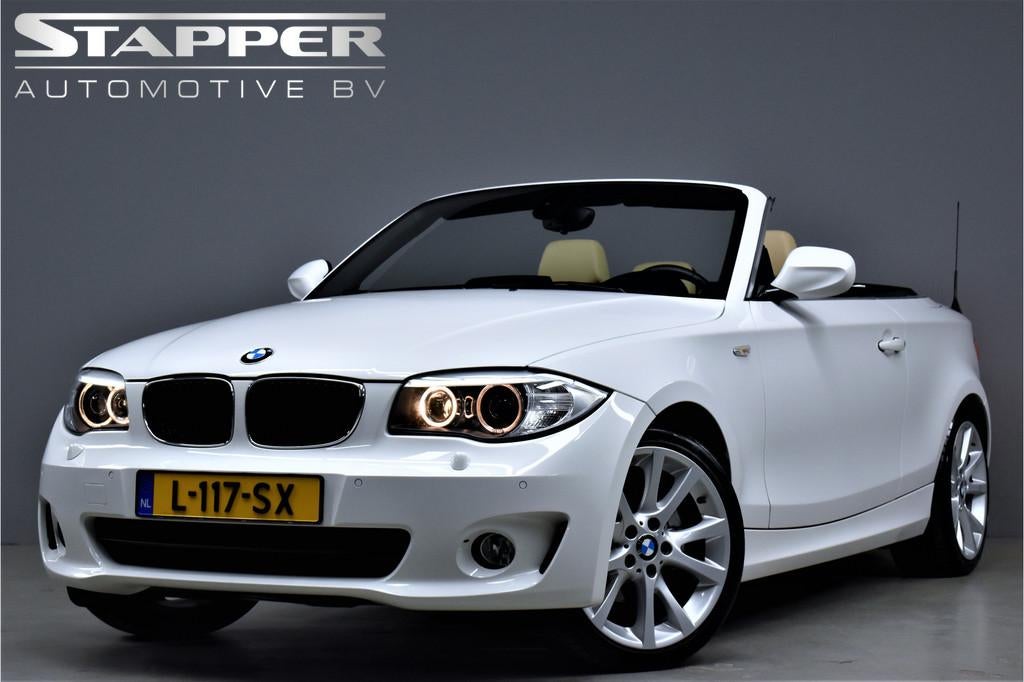 BMW 1 Serie Cabrio 125i 218pk 6-Cil Automaat High Executive, Euro 5, Achterwielaandrijving, Beige, 4 stoelen