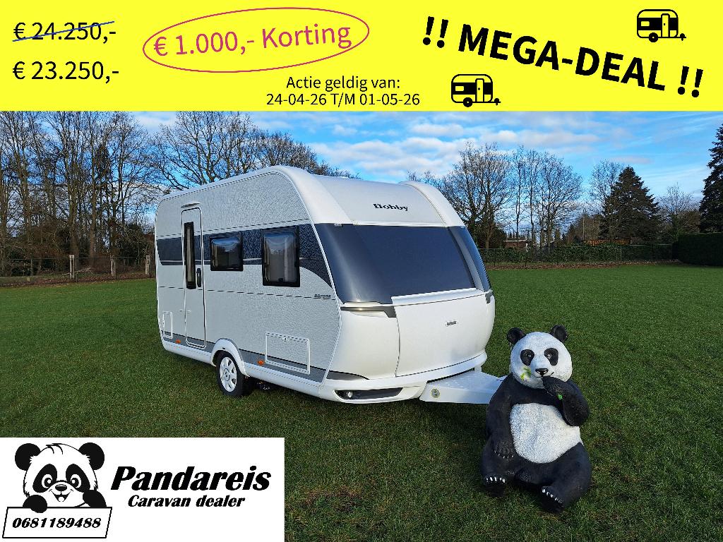 Hobby 390 SF On Tour met gratis MOVER, Caravans en Kamperen, Hobby, Dwarsbed, Bedrijf, Treinzit