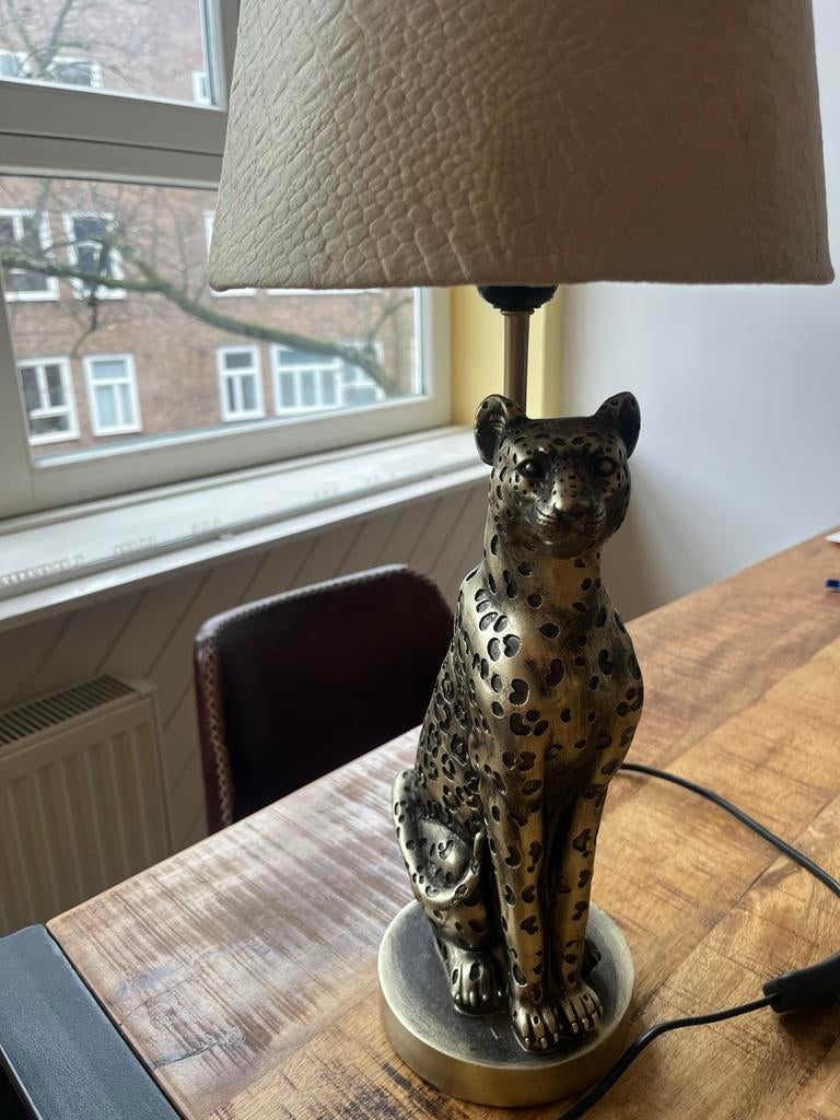 Leuke panter lamp, Ophalen, Zo goed als nieuw, Metaal, Minder dan 100 cm