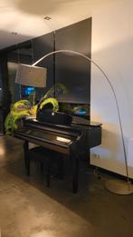 Staande booglamp met grote kap 50cm, Ophalen, Gebruikt, Stof, Modern