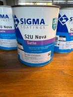 Sigma S2U Nova Satin RAL 9001 (Cremewit) - 3x1 liter, Wit, Nieuw, Ophalen of Verzenden, Lak