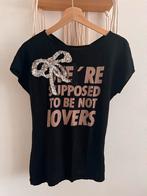 Zwart T-shirt met Pailletten Strik - Zara Collection, Zwart, Maat 42/44 (L), Ophalen of Verzenden, Korte mouw