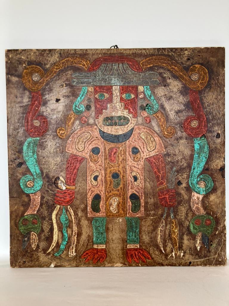Uniek Kunstwerk Schilderij Paracas Inca Peru, Antiek en Kunst, Ophalen