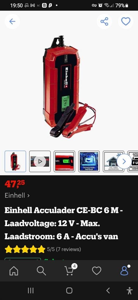Acculader Einhell, Ophalen, Gebruikt