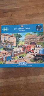 Twee Gibson Puzzels: Life on the Farm & Cities of the World, Ophalen of Verzenden, 500 t/m 1500 stukjes, Zo goed als nieuw, Legpuzzel