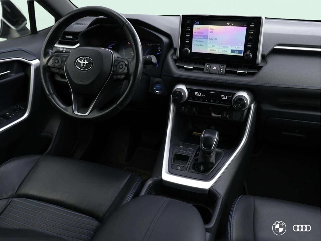 Toyota RAV4 2.5 HYBRID STYLE / ACC / CARPLAY / TREKHAAK / 18, Auto's, Toyota, 4 cilinders, Blauw, Leder en Stof, 218 pk