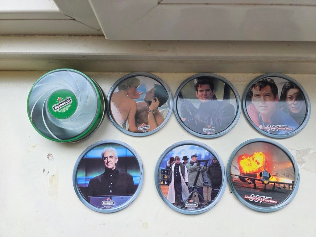 3 x Setje Heineken bierviltjes James Bond  007, Ophalen of Verzenden, Viltje(s), Heineken