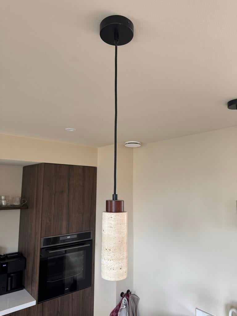 Nieuwe Travertin Hanglamp Japandi Stijl, Ophalen, Nieuw, Hout, Minder dan 50 cm