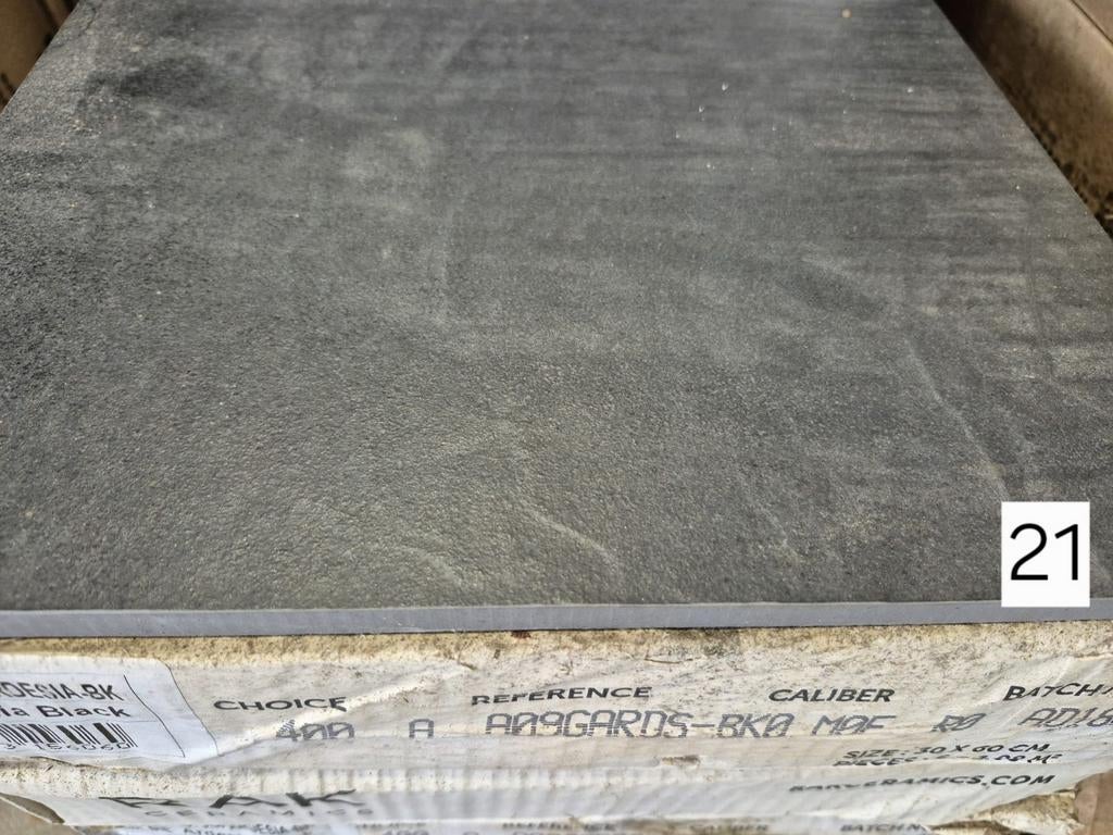 3,8m2  RAK ARDESIA BLACK 30X60 vloertegel zwart relief, Ophalen, 30 cm of meer, Steen of Klei, 50 tot 150 cm