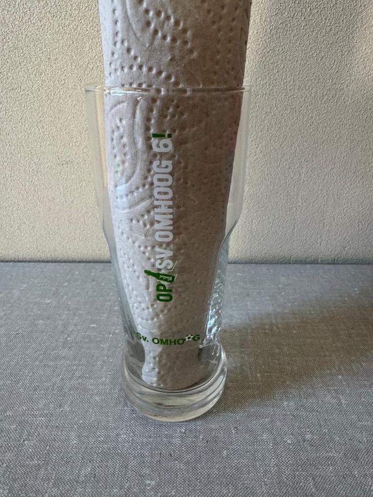 GROLSCH voetbal glas - bierglazen bierglas SV OMHOOG WIERDEN, Verzamelen, Biermerken, Nieuw, Glas of Glazen, Grolsch, Ophalen of Verzenden