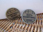 Konmar * 2 x plastic kortings munt * 50 % *, Ophalen of Verzenden, Zo goed als nieuw, Overige typen