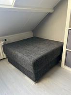 Grijze poef 90x90, Ophalen, Gebruikt, Vierkant, 75 tot 100 cm