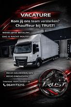 Chauffeur gezocht – Regio Geldermalsen & Eindhoven, 33 - 40 uur, Overige niveaus, Overige vormen