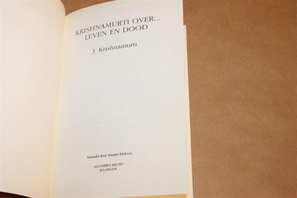 Krishnamurti over Leven en Dood — Filosofie, Boeken, Ophalen of Verzenden, Gelezen, Overige onderwerpen, Achtergrond en Informatie