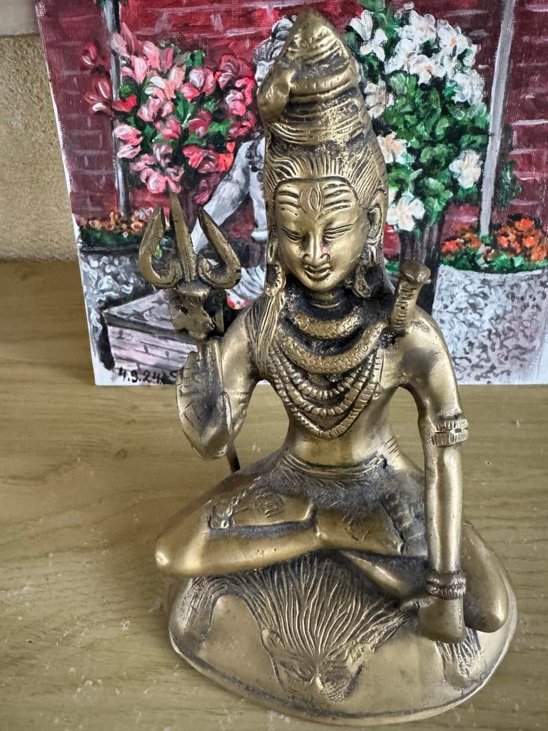 Koperen Shiva beeld, Antiek en Kunst, Kunst | Beelden en Houtsnijwerken, Ophalen of Verzenden