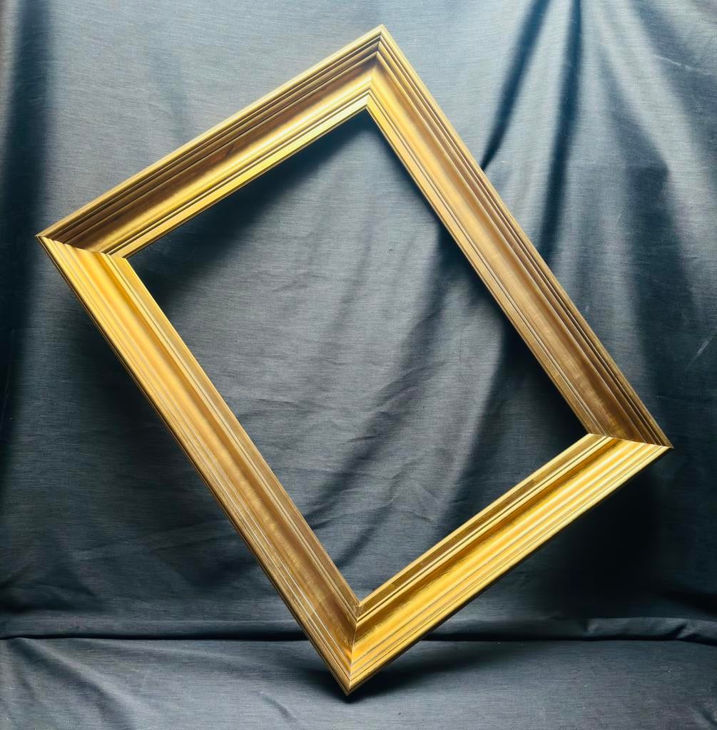 VERGULDEN HOUTEN STRAKKE SCHILDERIJLIJST (((( 50x70 cm.)))), Ophalen of Verzenden, Zo goed als nieuw, Hout, Minder dan 50 cm