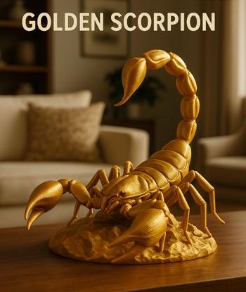 Gouden Schorpioen Decoratie – 12 cm – Stijlvol Cadeau, Ophalen of Verzenden, Nieuw