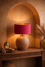 Fuchsia lampenkap met matgouden binnenkant, Overige kleuren, 25 tot 50 cm, Rond, Nieuw