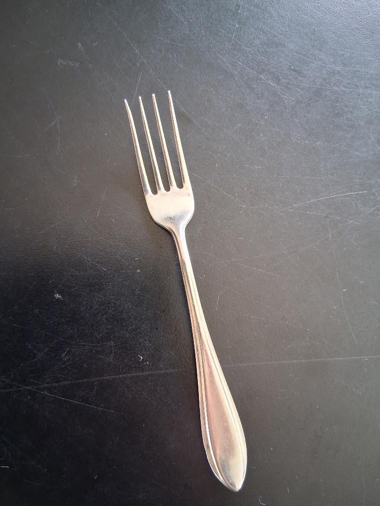 Keltum verzilverde kindervork model puntfilet *eureka*, Ophalen of Verzenden
