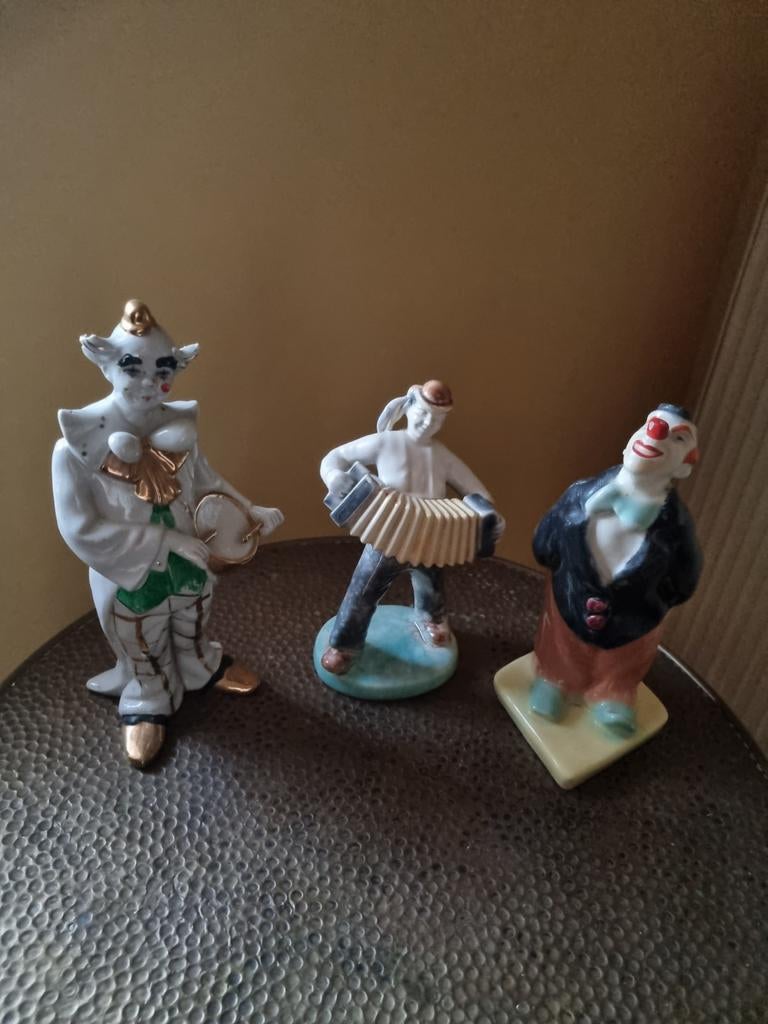Clown beeldjes en muzikant, Verzamelen, Beelden en Beeldjes, Ophalen, Overige typen