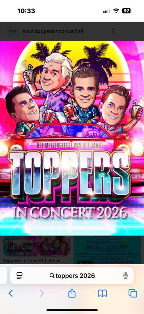 Toppers in concert 19 juni 2026 2 kaartjes / tickets, Twee personen