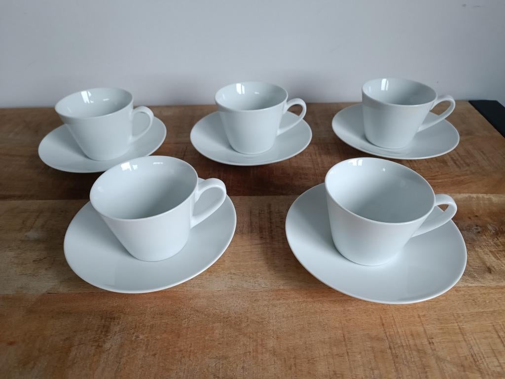 5 Andrea Fontebasso kop en schotels - Italiaans design, Ophalen of Verzenden, Zo goed als nieuw, Overige stijlen, Kop(pen) en/of Schotel(s)
