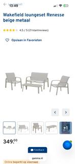 Wakefield Loungeset Gamma | Metaal | Beige |, Ophalen, Zo goed als nieuw, Overige materialen, Bank