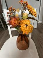 Mooie vaas met kunstbloemen, Overige kleuren, Ophalen of Verzenden, Minder dan 50 cm, Glas