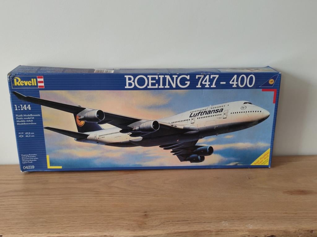 Revell Modelbouw Boeing 747-400 Lufthansa 1:144, Ophalen, 1:144 tot 1:200, Revell, Nieuw