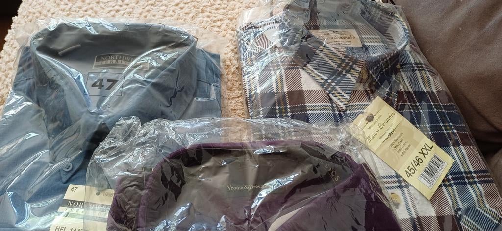 Nieuwe herenoverhemden:  XXL, Kleding | Heren, Overhemden, Overige kleuren, Nieuw, Ophalen of Verzenden, Overige halswijdtes