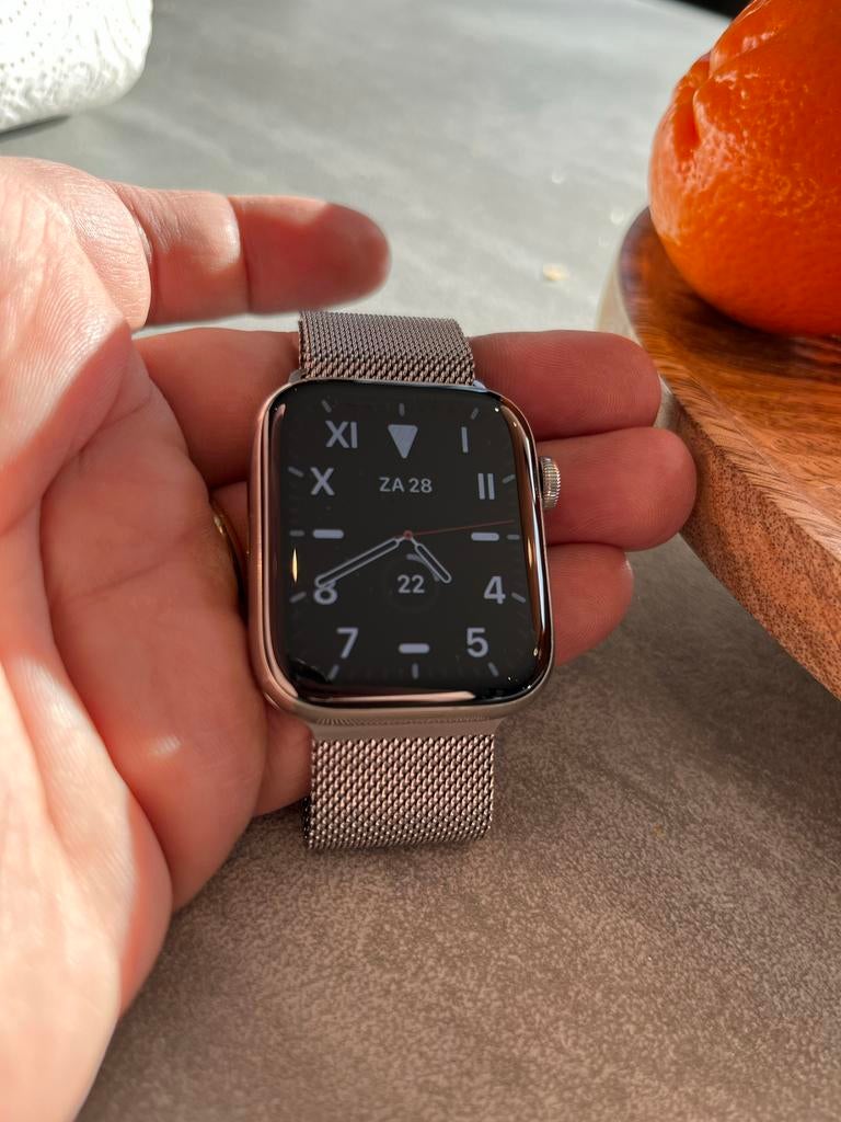 Apple Watch Series 6 44mm Zilver RVS, Sieraden, Tassen en Uiterlijk, Smartwatches, IOS, Ophalen of Verzenden, Zo goed als nieuw