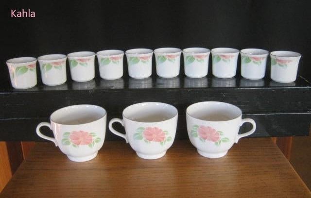 eierdopjes, eierdoppen, 10 eierstanders Kahla wit roze bloem, Overige typen, Ophalen of Verzenden, Zo goed als nieuw, Overige stijlen