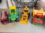 Speelgoedvoertuigen: brandweerwagen, tractor, graafmachine,, Ophalen of Verzenden, Gebruikt