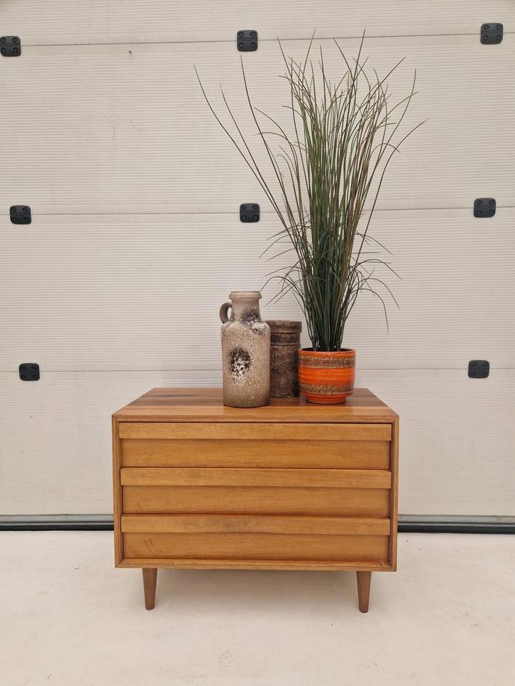 Vintage ladekast met drie laden, 80cm, Huis en Inrichting, Kasten | Ladekasten, Gebruikt, Minder dan 100 cm, 50 tot 100 cm, 25 tot 50 cm